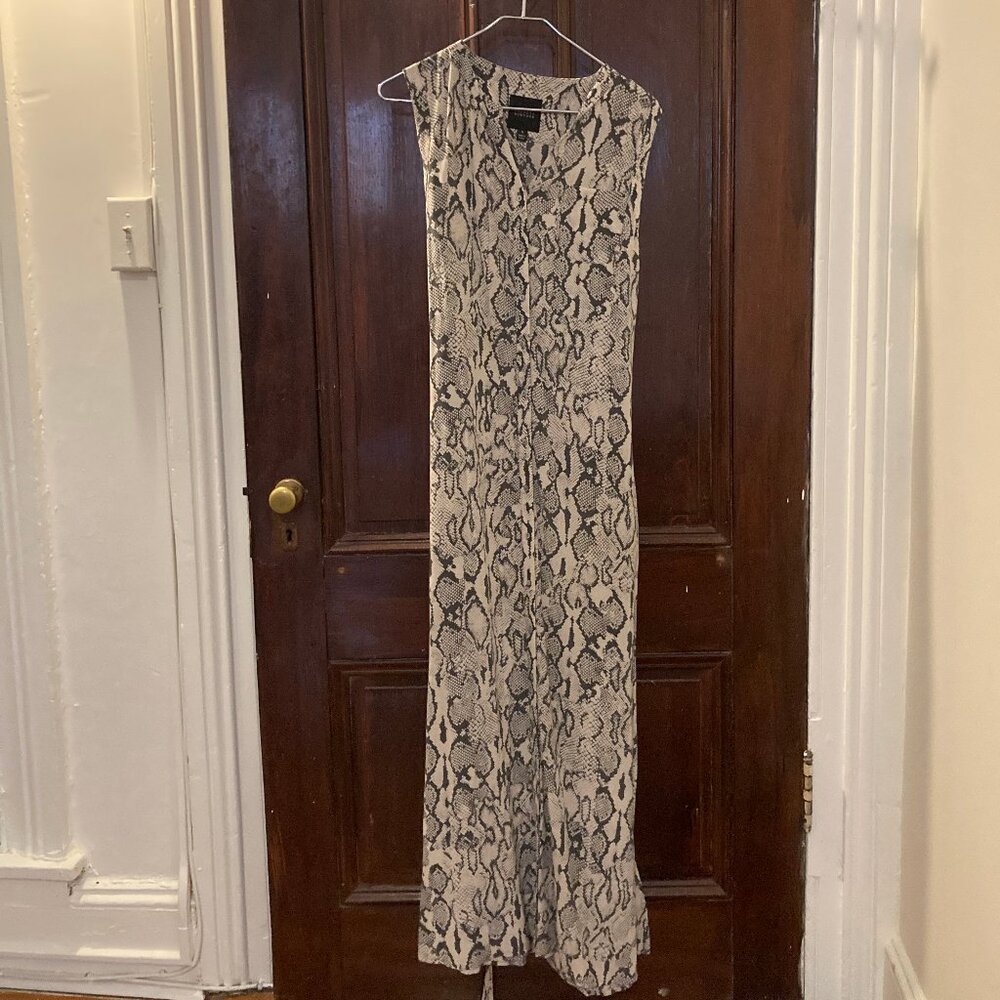 silk print dress Barneys New York sz small/med with pockets